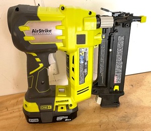 lot 112 image: Ryobi Airstrike Technology Nailer with Battery and Charger