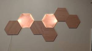 lot 37 image: Nanoleaf Elements Wood Look Wall Lights