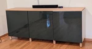 lot 39 image: IKEA Dark Green Entertainment Cabinet