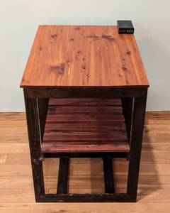 lot 47 image: Rustic Charging Dock Side Table