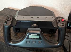 lot 68 image: Saitek Flight Yoke System and Thrustmaster Flight Simulator Accessories