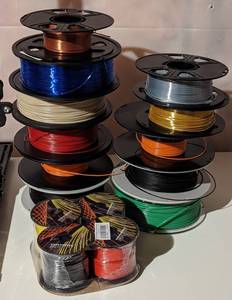 lot 72 image: Creality 3D Printer and Spools of Plastic Filament