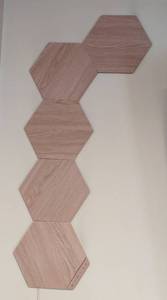 lot 48 image: Two Sets Nanoleaf Elements Wood Look Wall Lights