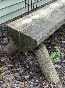 lot 145 image: Long Split Log Bench