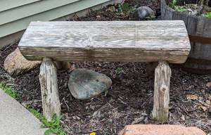 lot 146 image: Small Split Log Bench