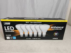 lot 17 image: New 6 Pack LED Dimmable Enhance Vivid Natural Light Bulbs