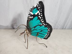 lot 45 image: New Handmade Recycled Metal Butterfly
