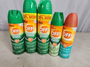 lot 70 image: 5 New Cans of Bug Repellent
