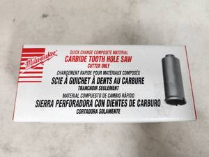lot 89 image: New Milwaukee Carbide Tooth Hole Saw 2