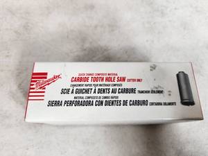 lot 92 image: New Milwaukee Carbide Tooth Hole Saw 1