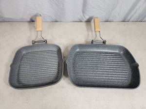 lot 101 image: 2 New Pans with Folding Handles