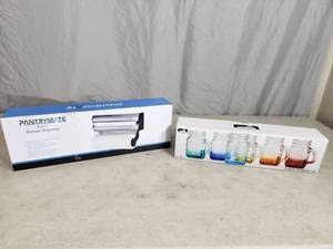 lot 105 image: New Shot Glass Set and New 3 in 1 Kitchen Dispensor