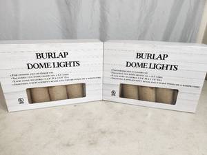 lot 134 image: 2 New Sets of Burlap Dome Lights