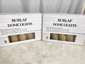 lot 135 image: 2 New Sets of Burlap Dome Lights