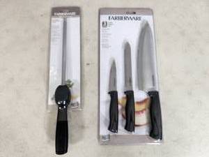 lot 150 image: New FarberWare Knife Set and Sharpener