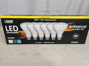 lot 159 image: New 6 Pack LED Dimmable Enhance Vivid Natural Light Bulbs