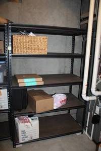 lot 981 image: 5-tier WoodMetal Shelving Unit