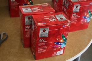 lot 1016 image: Lot of (2) Home Accents Holiday 300 Mini Light Sets (in box)