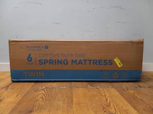 lot 18 image: NEW SLUMBER 1 6 COMFORT BUNK BED SPRING MATTRESS TWIN