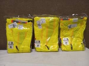 lot 52 image: 3 NEW FROG WEAR HV 2XL TYPE R HIGH VISIBILITY VEST
