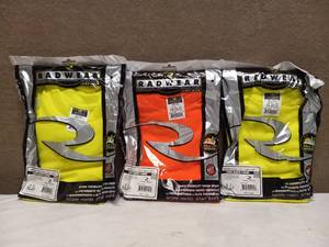 lot 53 image: 3 NEW RADWEAR SIZE SMALL HIGH VISIBILITY LONG SLEEVES SHIRT