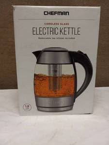 lot 57 image: CHEFMAN ELECTRIC TEA INFUSER GLASS KETTLE