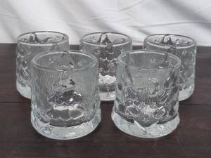 lot 23 image: Set Of Five Holiday Themed Votives