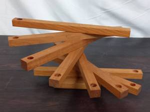 lot 26 image: Teak Or Similar Candleholder