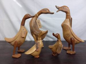 lot 33 image: Wooden Duck Duck Family