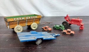 lot 121 image: Collection Of Vintage Toy Vehicles And Equipment