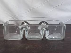 lot 154 image: Three Part Glass Divided Dish