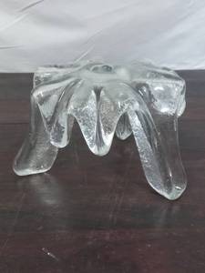 lot 172 image: Blenko Melted Ice Glass Candleholder