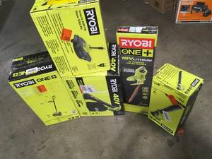 lot 14 image: Lot of Mixed Lawn Care Power Tools Various Models and Conditions  Customer Returns See Pictures