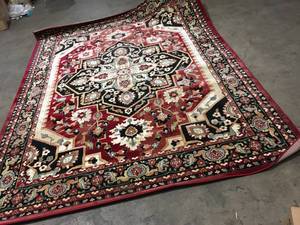 lot 17 image: Bazaar Lenox Red 7 ft 10 in X 10 ft Area Rug Customer Returns See Pictures