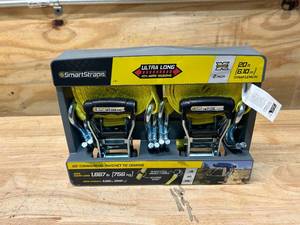 lot 14 image: SMARTSTRAPS 20 Commercial Ratchet Tie Downs- 2 Pack