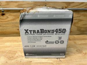 lot 44 image: PREMIER BUILDING SOLUTIONS Case of Xtra Bond 450 Neutral Cure Silicone Sealant- Clear (24 tubes)