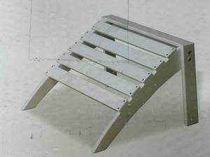 lot 46 image: LIVING ACCENTS White Wood Ottoman