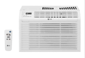 lot 16 image: LG 6,000 BTU 115-Volt Window Air Conditioner LW6017R Cools 250 Sq. Ft. with Remote