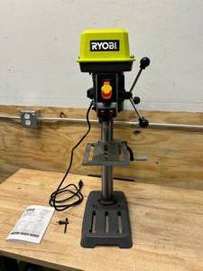 lot 8 image: RYOBI 10 in. 5 Speed Drill Press with EXACTLINE Laser Alignment System