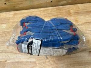 lot 69 image: G-TEK Pack of 12- GP Seamless Knit Cotton Polyester Glove with Latex Coated Crinkle Grip on Palm And Fingers (small)