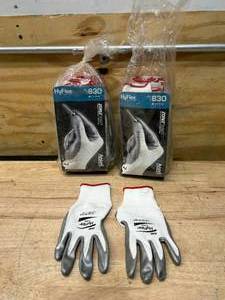 lot 99 image: ANSELL Lot of 2 Packages of- ZONZ KNIT HyFlex Gloves Size 7 (12 pairs per package)