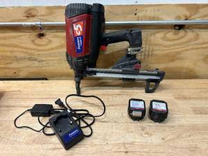 lot 101 image: POWERS Fasteners C5 Trak-It Nail Gun with Charger, 2 Batteries and Case