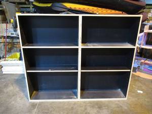 65 x 53 2 tier dual bookcasecabinet with total 4 shelves