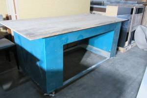 Monster rolling work station with solid metal base - 96 x 48 x 42 height - very heavy duty
