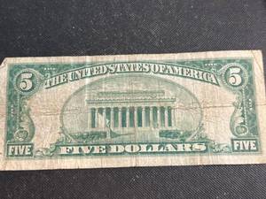 1928 US REDEEMABLE IN GOLD $5 FEDERAL RESERVE NOTE