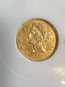 1901-S US $5 GOLD LIBERTY MS63 PCI