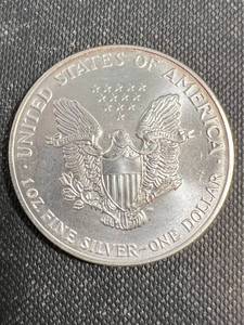 1991 AMERICAN SILVER EAGLE 1 TROY OZ .999 FINE SILVER
