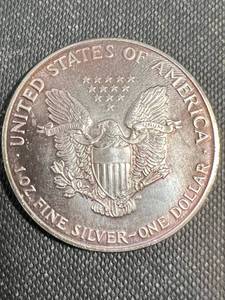 1992 AMERICAN SILVER EAGLE 1 TROY OZ .999 FINE SILVER