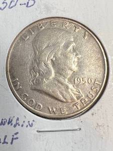 1950-D US FRANKLIN HALF DOLLAR