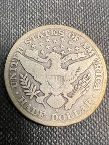 1908-S US BARBER HALF DOLLAR